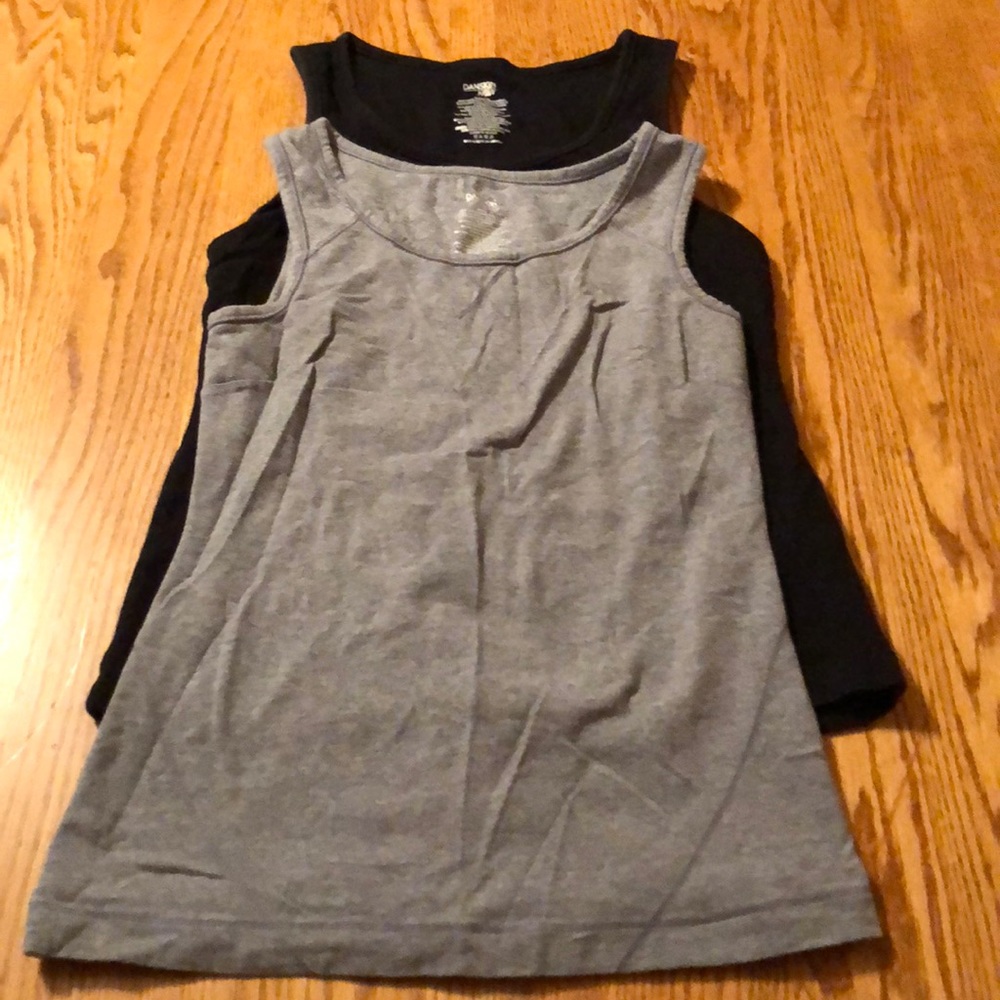 Workout tanks black and gray sleeveless